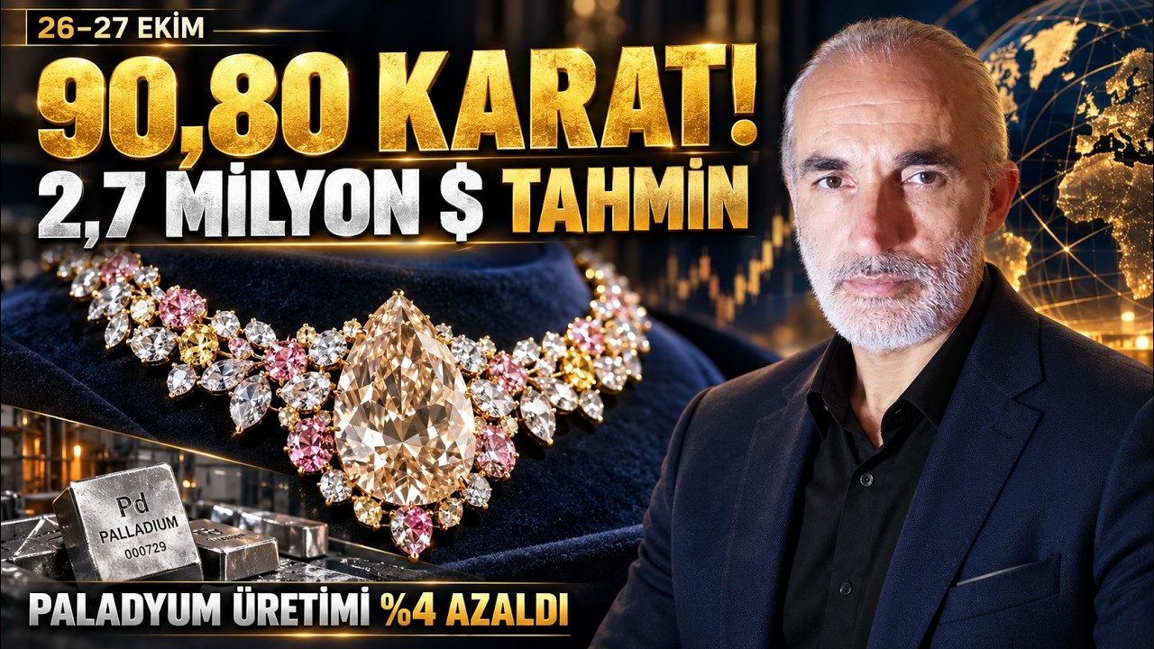 90,80 Karat Pırlanta Kolyeye 2,7 Milyon $ Tahmin! Paladyum Üretimi %4 Düştü | 26–27 Ekim — video kapağı